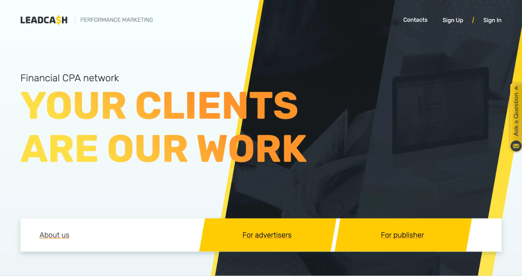 Главная страница LeadCash