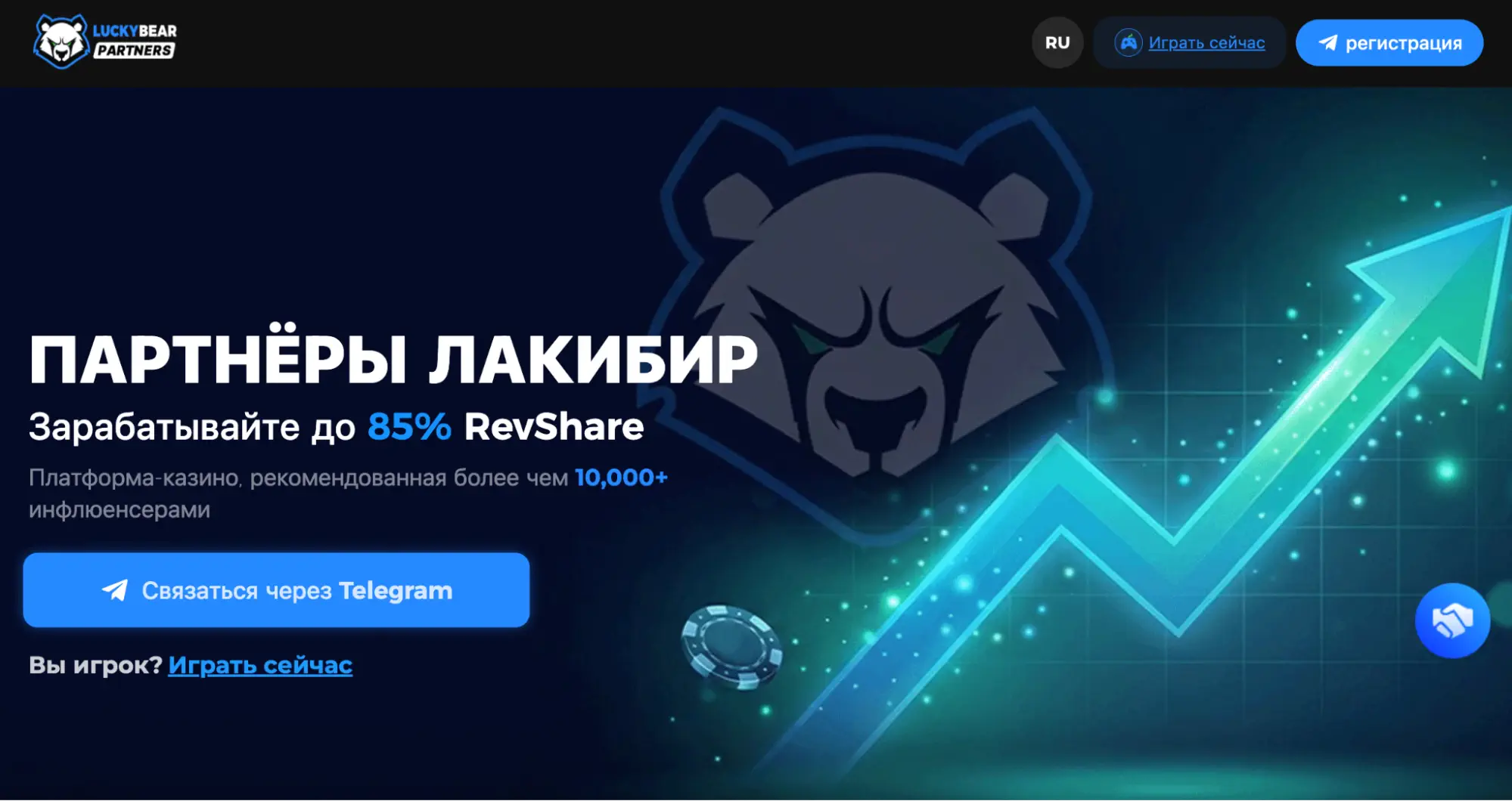 Главная страница LuckyBear